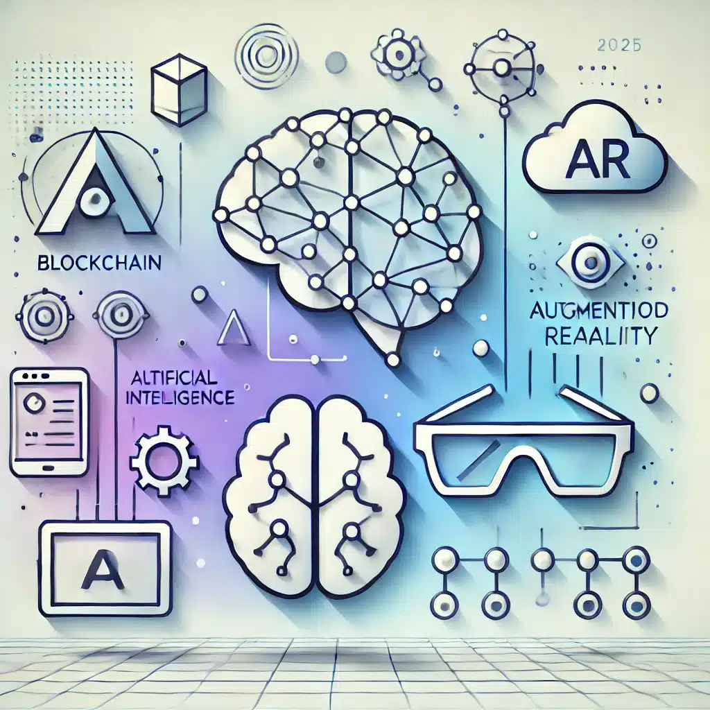 Un diseño que combine iconografía moderna de estas tecnologías.